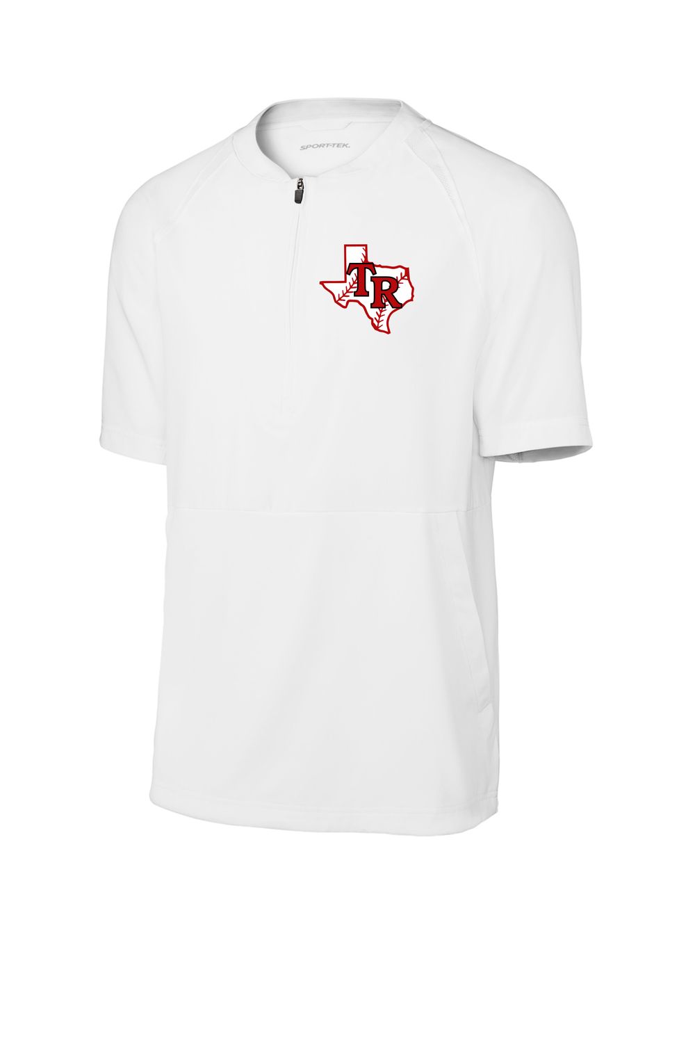 White Cage Jacket with Embroidered Texas Rebels Logo on Left Chest