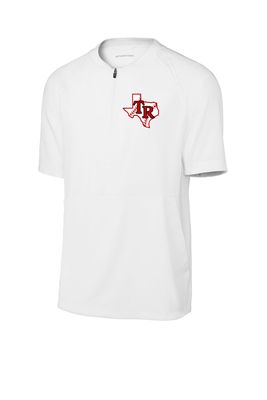 White Cage Jacket with Embroidered Texas Rebels Logo on Left Chest