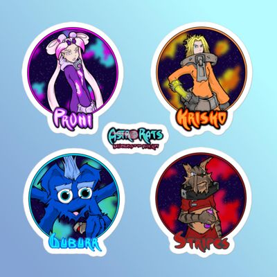 AstroRats Character Collection Stickers