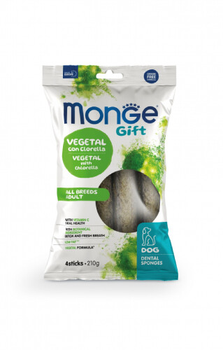 Monge Gift Allbreeds Dog Vegetal Con Clorella E Menta - Dental Sponge