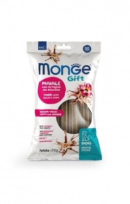 Monge Gift Puppy And Junior Medium - Maxi Dog Pig With Devil&#39;s Claw - Dental Stick