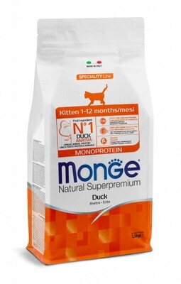 Monge Kitten Duck Kg.1.5 - Natural Superpremium Dry Cat