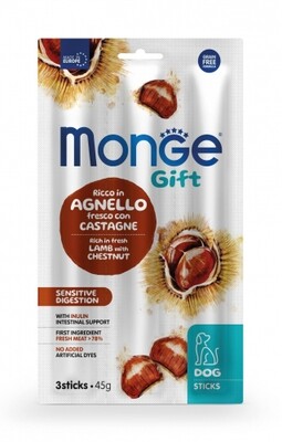 Monge Gift Sensitive Digestion Dog Rich In Fresh Lamb With Chestnuts And Inulin - Stick