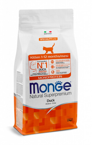 Monge Kitten Duck Gr.400 - Natural Superpremium Dry Cat