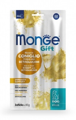 Monge Gift Immunity Support Dog Rich In Fresh Rabbit With Nucleotides And Betaglucans - Stick