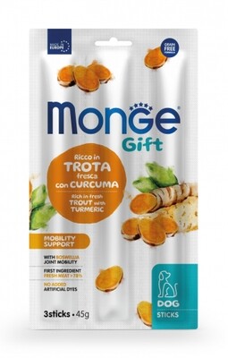 Monge Gift Mobility Support Dog Rich In Fresh Trout With Boswellia And Turmeric - Stick