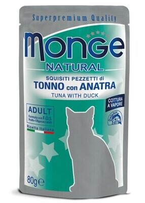 Monge Natural Tuna Pouches With Duck - Cat 80gr