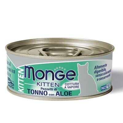 Monge Jelly Chunks Tuna With Aloe - Kitten - Can Cat 80gr