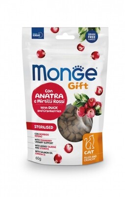 Monge Gift Sterilsed Cat With Duck And Cranberries - Filled And Crunch