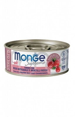 Monge Supreme Ster. Tuna, Rice and Blueberries - Can Cat 80gr