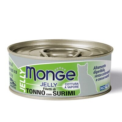 Monge Jelly Tuna Fillets With Surimi - Can Cat 80gr