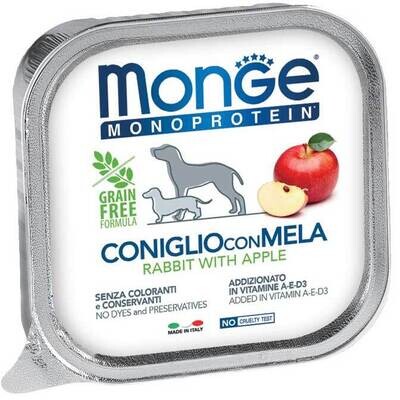 Monge Monoprotein Fruit Rabbit And Apple - Dog - Pot 0.15 Kg