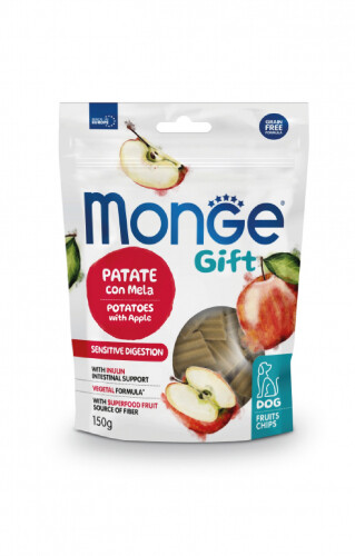 Monge Gift Dog Sensitive Digestion Potatoes With Apple - Fruits Chip 150gr