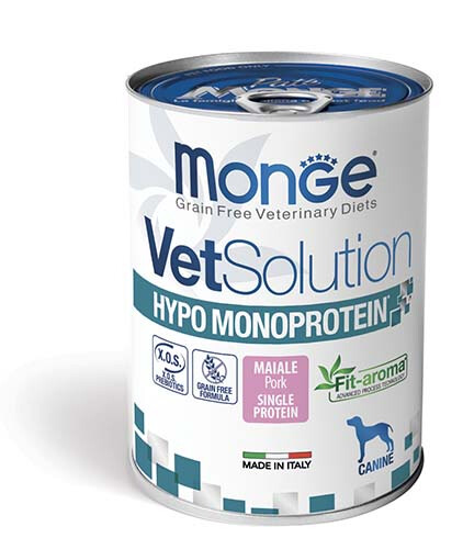 Canine Hypo Monoprotein Pork - Monge Vet Solution - Can 0.4 Kg
