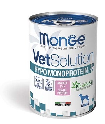 Canine Hypo Monoprotein Pork - Monge Vet Solution - Can 0.4 Kg