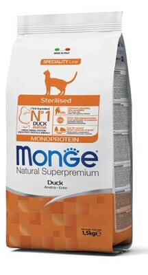 Sterilized Monoprotein Duck - Monge Naturalsuperpremium Dry Cat 1.5 Kg