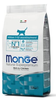 Kitten Chicken- Monge Natural Superpremium Dry Cat 0.4 Kg