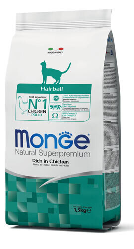 Hairball - Monge Naturalsuperpremium Dry Cat 1.5 Kg