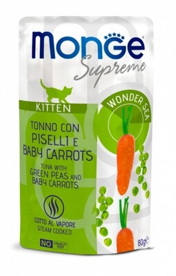 Monge Buste Supreme Kitten Tuna, Peas and Carrots - Cat 80gr