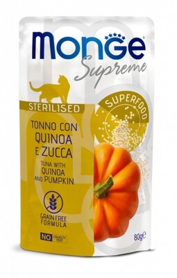 Monge Buste Supreme Sterilized Tuna, Quinoa and Pumpkin - Cat 80gr