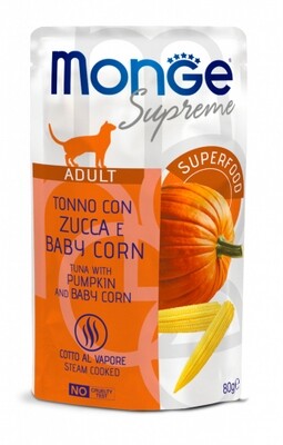 Monge Buste Supreme Adult Tuna, Pumpkin and Baby Corn - Cat 80gr