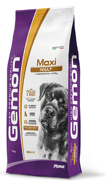 Maxi Adult With Chicken And Rice - Gemon High Premium Dry Dog 15 Kg.