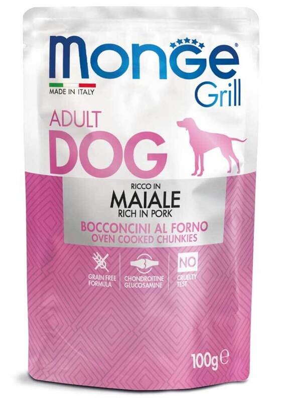 Monge Grill Pouches Pork - Dog 0.1 Kg