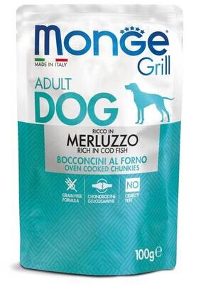 Monge Grill Cod Pouches - Dog 0.1 Kg