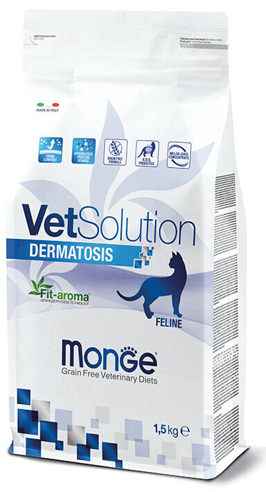 Feline Dermatosis - Monge Vet Solution Dry Cat 1.5 Kg