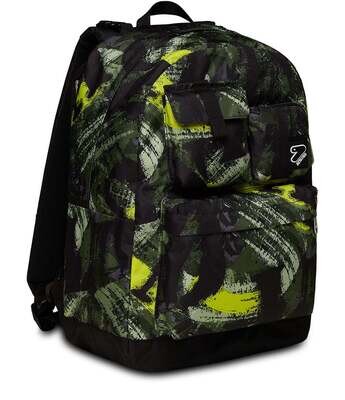 Seven REVERSIBLE POCKETS BACKPACK WITH WIRELESS EARPHONES - DOUBLE ROLLER STAIN