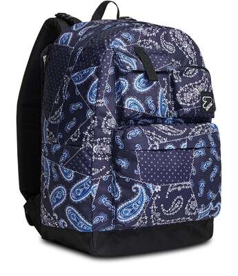 Seven REVERSIBLE POCKETS BACKPACK WITH WIRELESS EARPHONES - THE DOUBLE BLUE CASHMERE