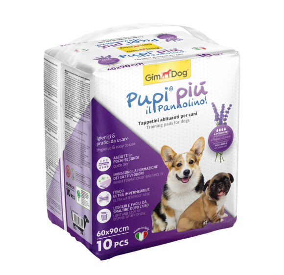 Gimborn Absorbent Mats - PUPI PIU&#39; WITH LAVENDER 60X90 - 10PZ