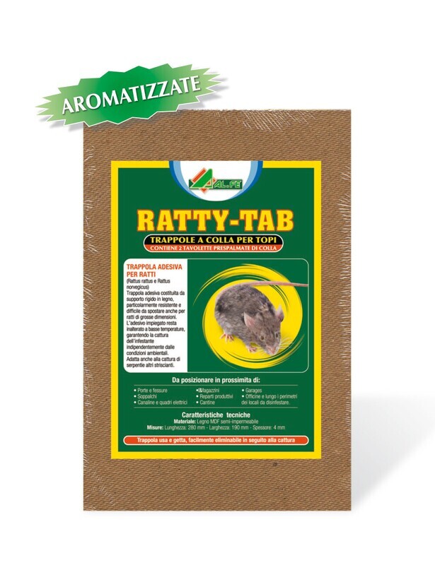 Boards with Ratticide Glue Ratty-Tab Alfe Nature 19X28cm