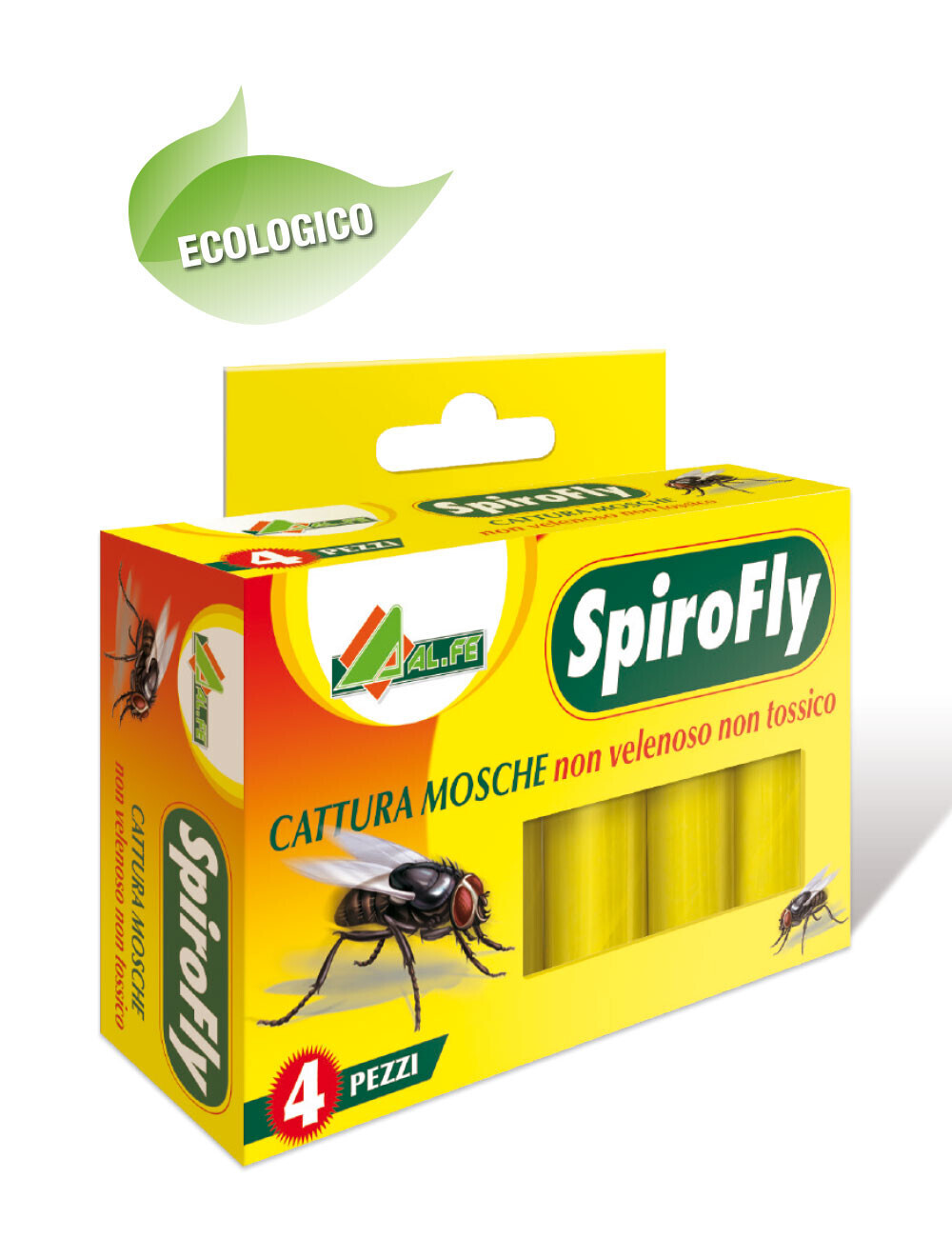 Spirofly Alfe Natura 4 Pcs Adhesive Fly Traps