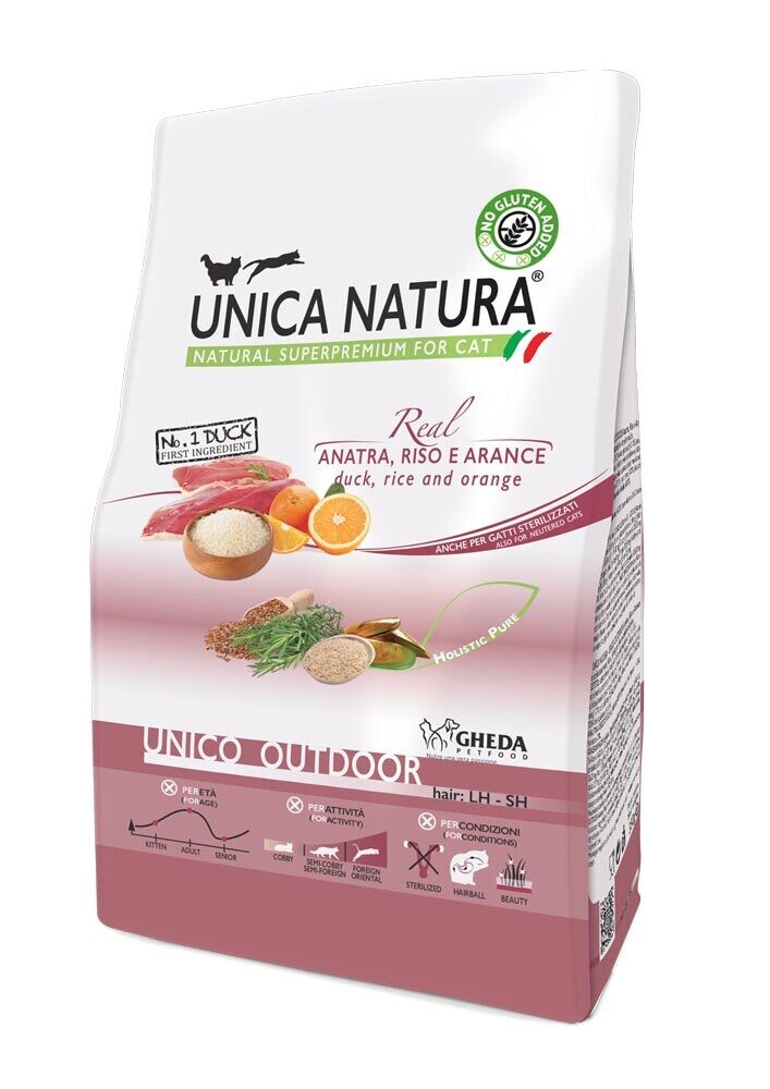 Gheda - Unica Natura Dry - Outdoor Duck, Rice and Oranges 350g