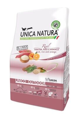 Gheda - Unica Natura Dry - Outdoor Anatra, Riso e  Arance 350g