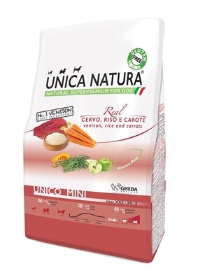 Gheda - Unico Mini Dry - venison, rice and carrots 800g