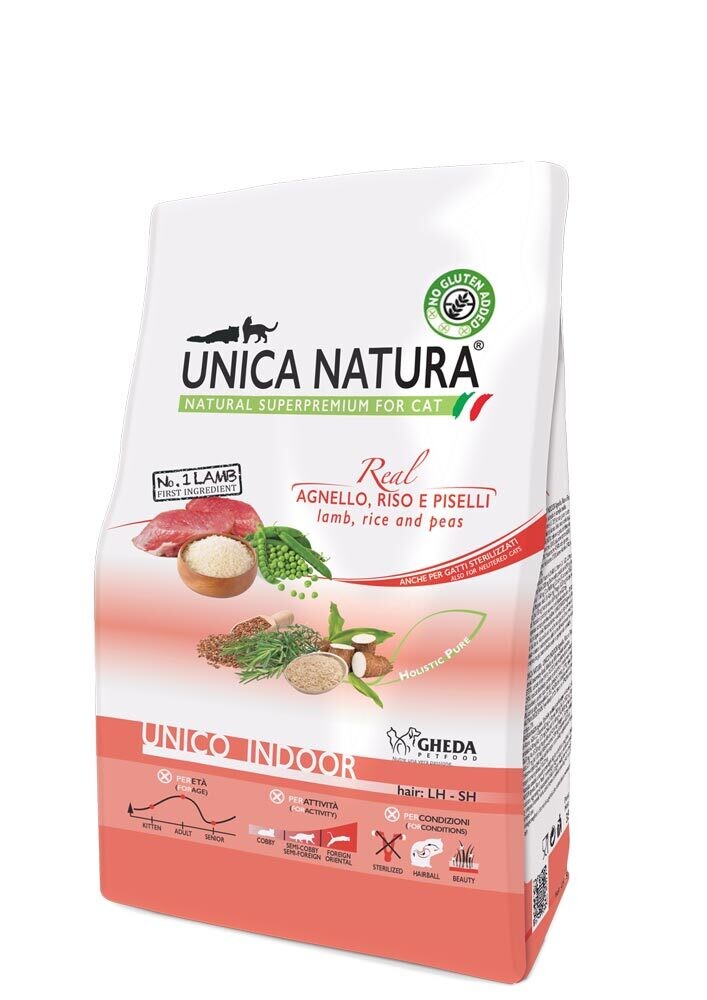 Gheda - Unica Natura Dry - Indoor Lamb, Rice and Peas 350g