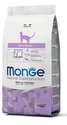 Sterilised - Monge Natural Superpremium Dry Cat Chicken 0.4 Kg