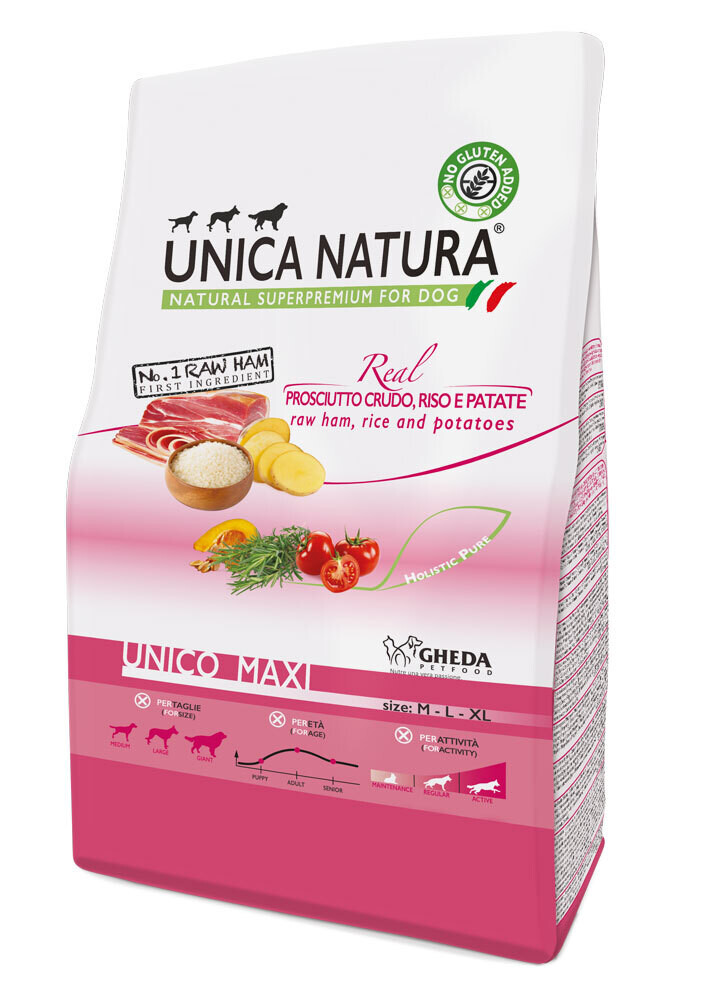 Gheda - Unico Maxi Dry - Ham, rice and potatoes 2.5kg