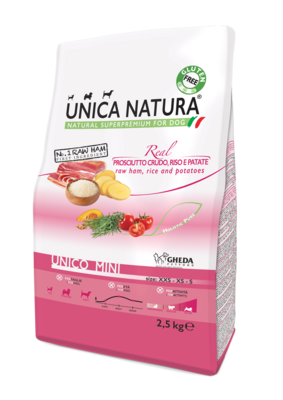Gheda - Unico Mini Dry - Raw Ham, Rice and Potatoes 2.5kg
