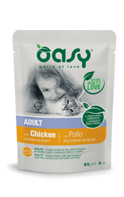 Oasy Chunks In Sauce - Adult With Chicken 85 gr