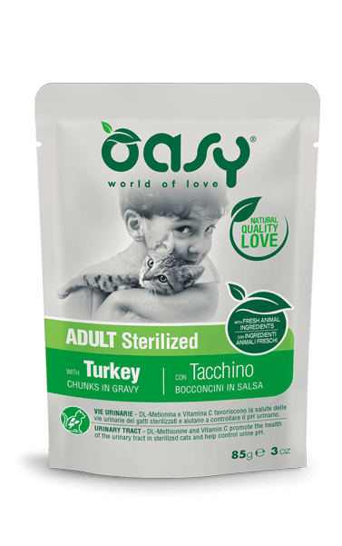 Oasy Chunks In Sauce - Adult Sterilized With Turkey 85 gr