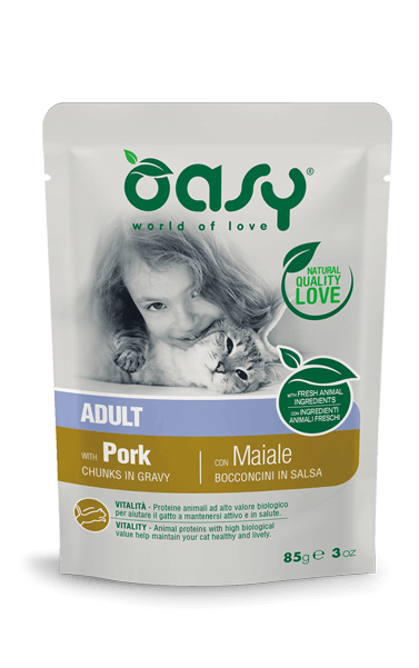 Oasy Chunks In Sauce - Adult With Pork 85 gr