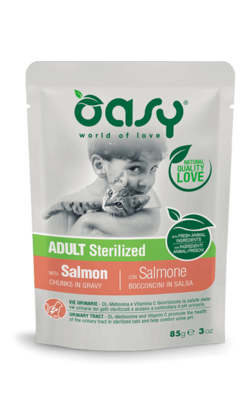 Oasy Chunks In Sauce - Adult Sterilized With Salmon 85 gr