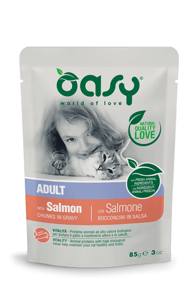 Oasy Chunks In Sauce - Adult With Salmon 85 gr