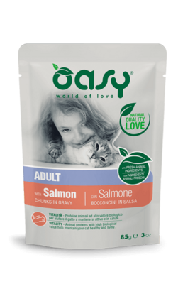 Oasy Chunks In Sauce - Adult With Salmon 85 gr