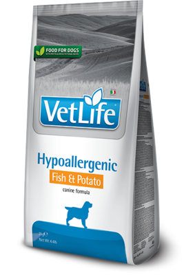 Farmina Vet Life Natural Diet Dog Hypoallergenic Fish &amp; Potato Kg.2