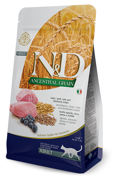 Farmina N&amp;D Ancestral Cat Lamb And Blueberry Adult Kg.1.5