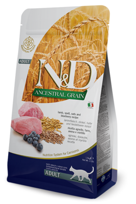Farmina N&amp;D Ancestral Cat Lamb And Blueberry Adult Kg.1.5